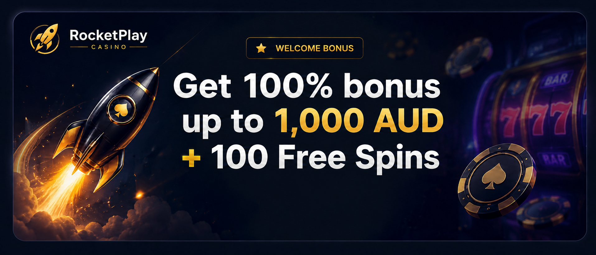 RocketPlay Casino welcome bonus for Australian players